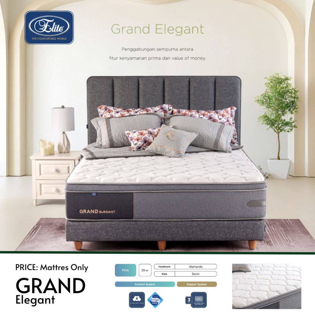 Jual Kasur Springbed Elite Grand Elegant Feel 33cm | Shopee Indonesia