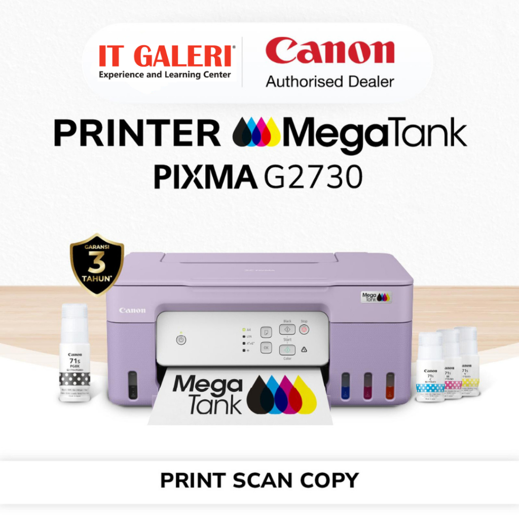 Jual Printer Ink Tank CANON PIXMA G2730 PURPLE - Print Scan Copy ...