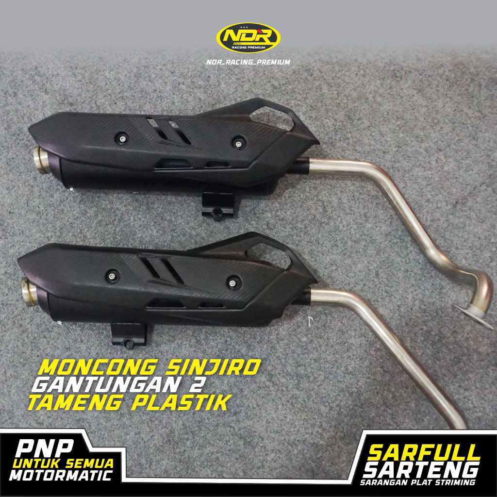 Jual Knalpot standar racing moncong SHIJIRO NDR RACING PREMIUM- Breket ...