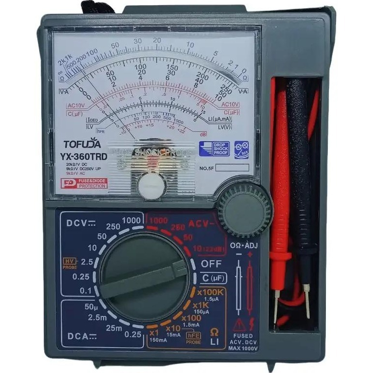 Jual Multimeter Model Heles Multitester Analog Avometer YX360TRD ...
