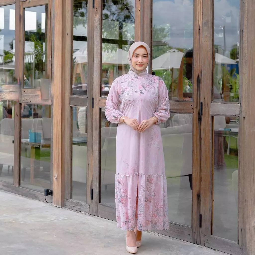 Benang Raja Gamis Ceruty Babydoll keseluruhan