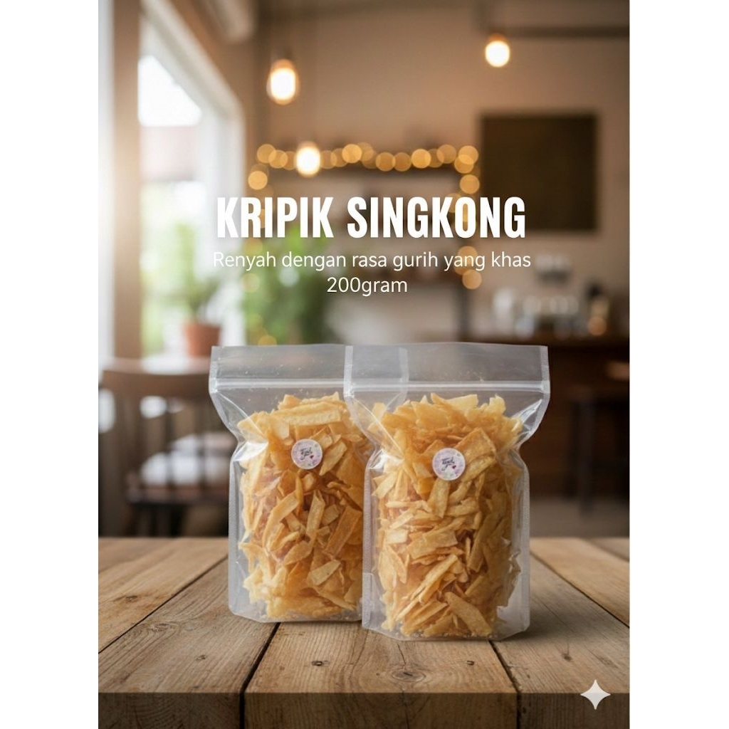 Keripik Singkong Gurih dan Renyah 200 Gr