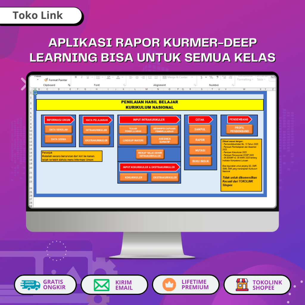 Jual Aplikasi Rapor Kurmer-Deep Learning Bisa untuk semua kelas ...