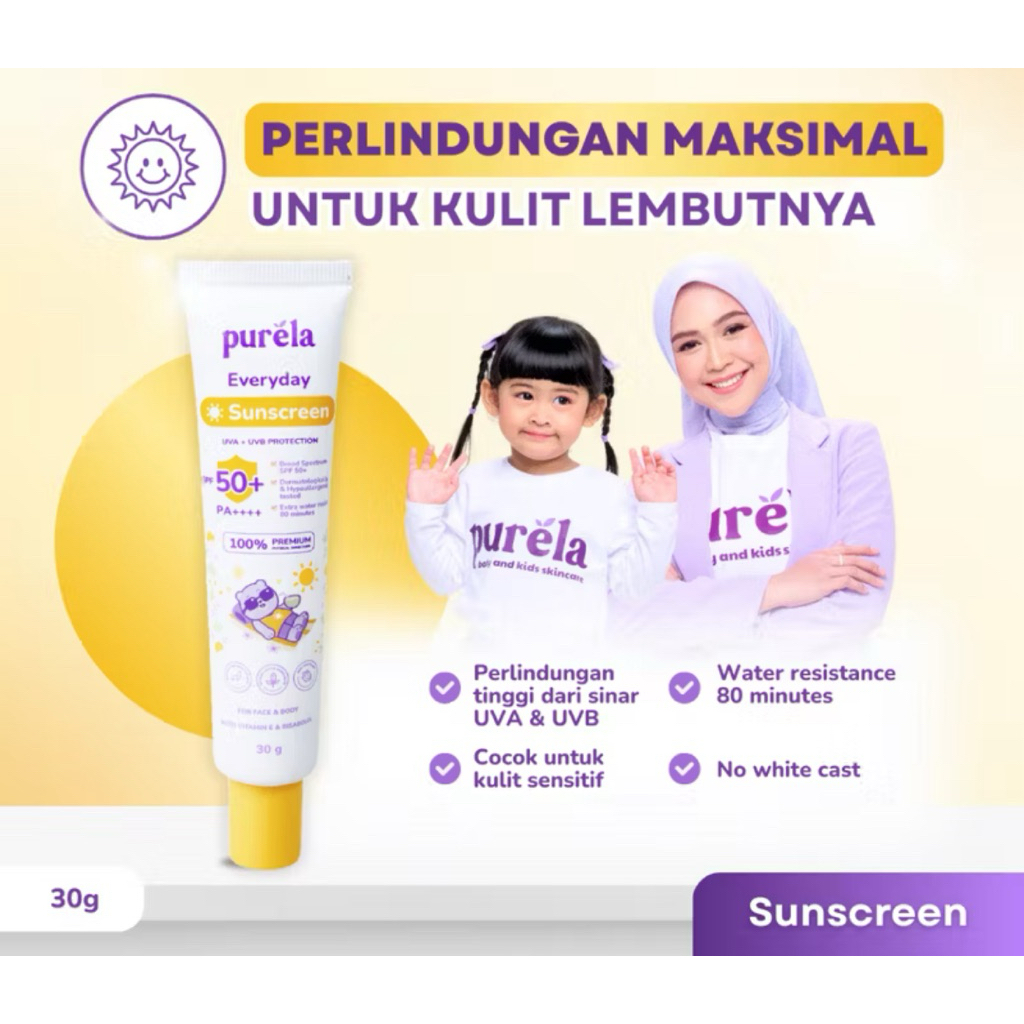 Jual Purela Sunscreen 30g spf50 | Shopee Indonesia