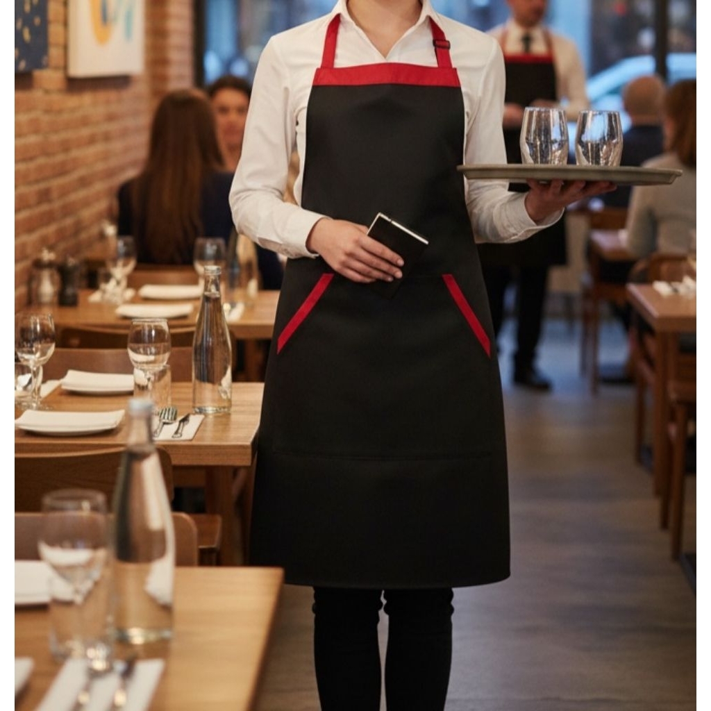 Jual PRN Apron Masak Kombinasi Hitam Maroon Waterproof Unisex Pria dan ...