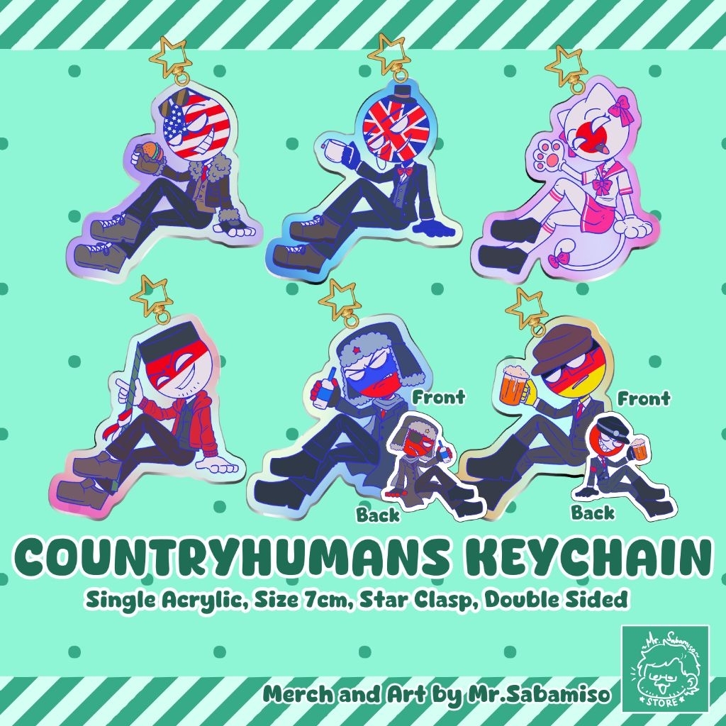 Jual COUNTRYHUMANS Countryballs Keychain Gantungan Kunci [READY STOCK ...