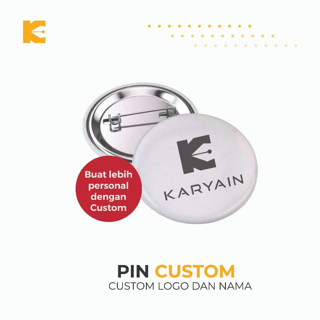 Jual Pin Peniti Custom Satuan | Bebas Desain Foto, Logo, Nama ...