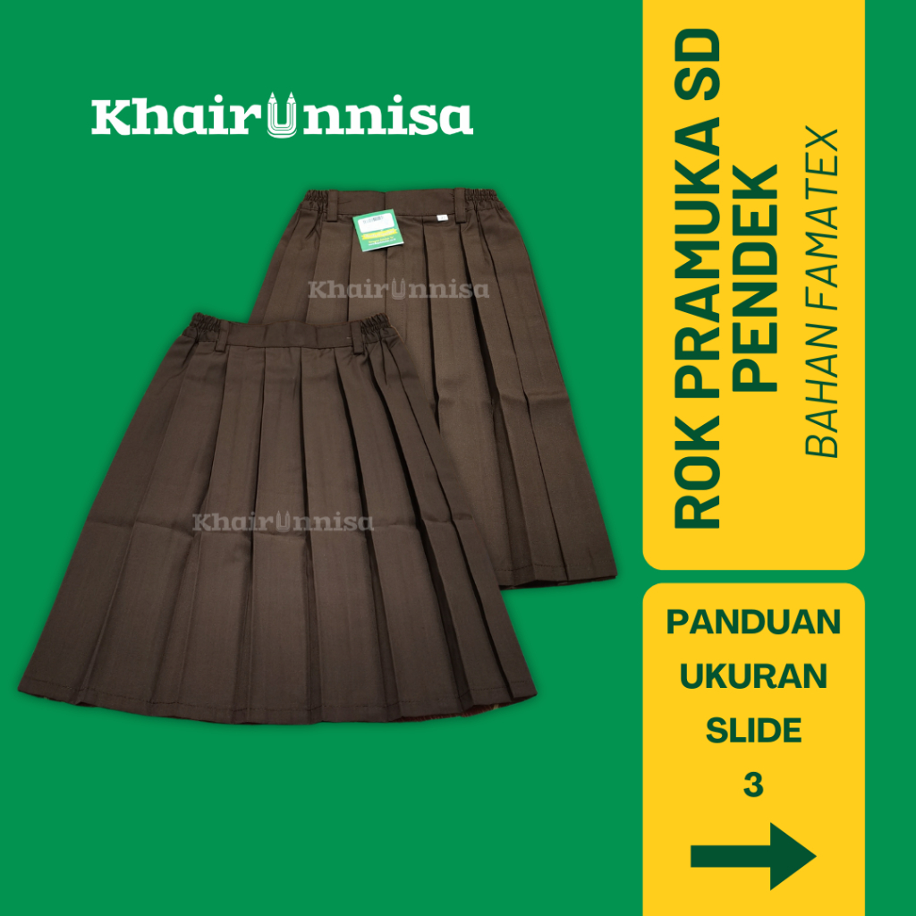 Jual Seragam Sekolah Rok SD Lipit Rempel Pramuka Panjang Pendek ...