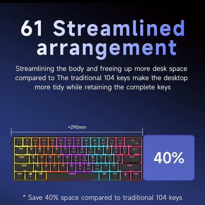Jual Ajazz x Nacodex NK61 | NK-61 RGB Mechanical Gaming Keyboard ...