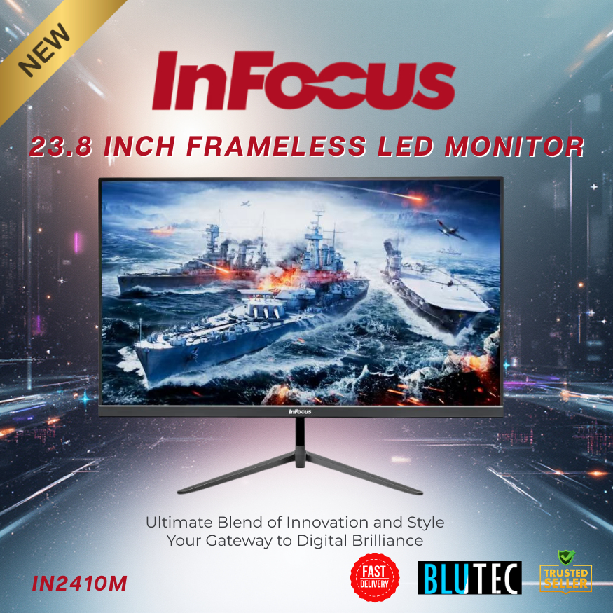 Jual (NEW) INFOCUS 24 INCH MONITOR LED SLIM FRAMELESS 24