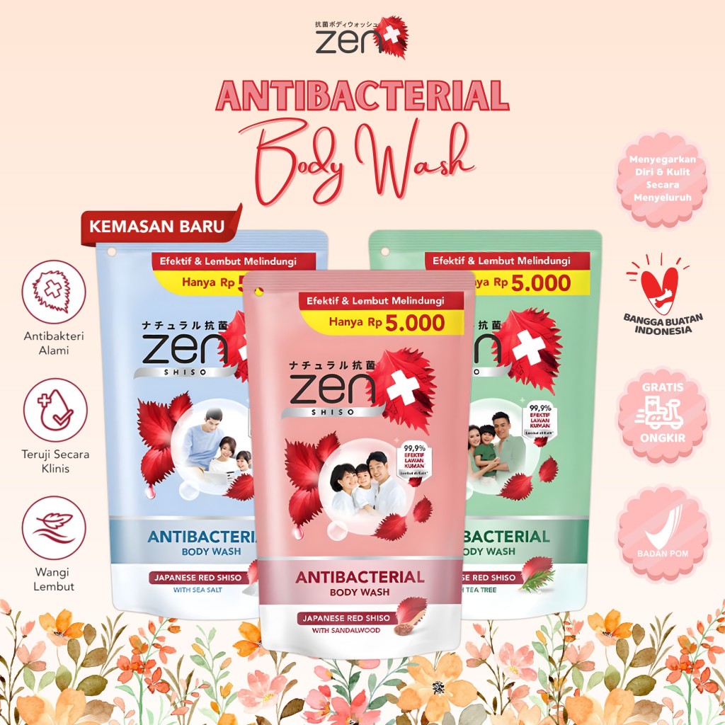 Jual ZEN Antibacterial Refiil 85ml - Sabun Cair | Shopee Indonesia