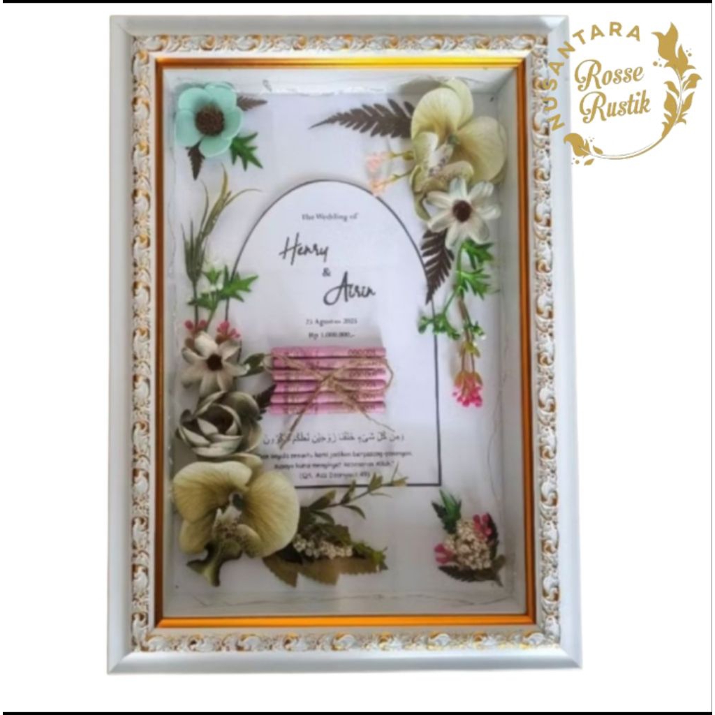 Jual BEST SELLER (SEHARI JADI) *INSTAN* Bingkai Mahar acliric Frame ...