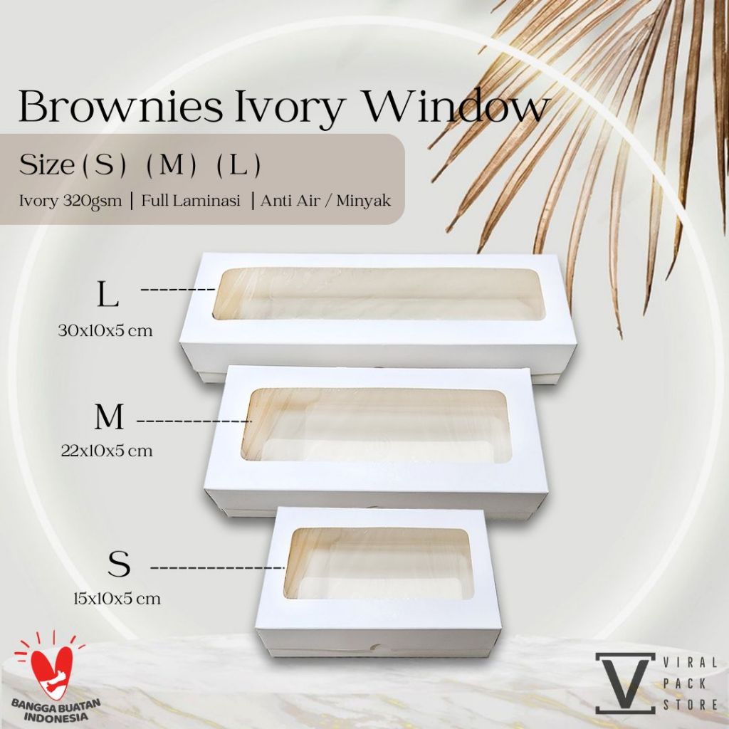 Jual Box Brownies Ivory Window Kotak Putih Food Grade Kotak Donat ...