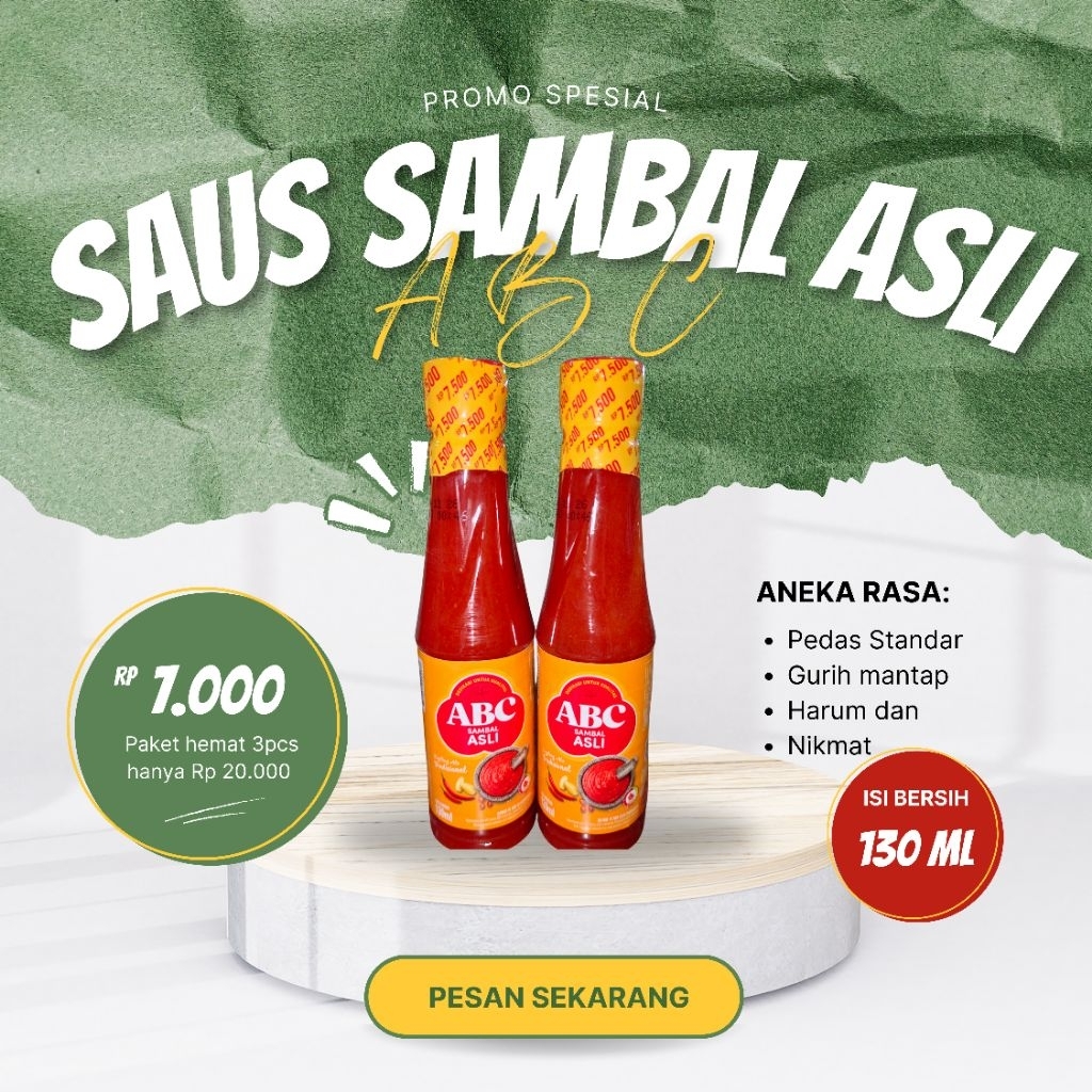 Jual Saus Sambal ABC Asli Original Pedas Mantap – Sambal Botol Resmi ...