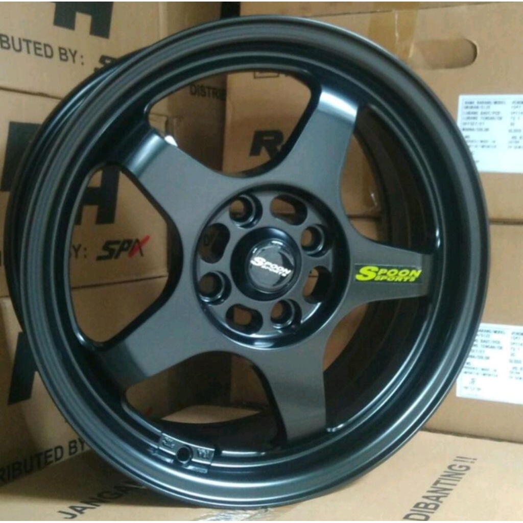 Jual velg mobil ring 15 SPOON LEBAR 6,5 PCD 4X100 velg racing r15 Brio ...