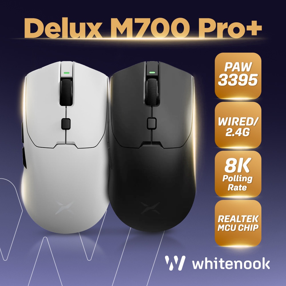 Jual DELUX M700 PRO PLUS PRO+ PAW3395 26000DPI 8000HZ Wireless Gaming ...