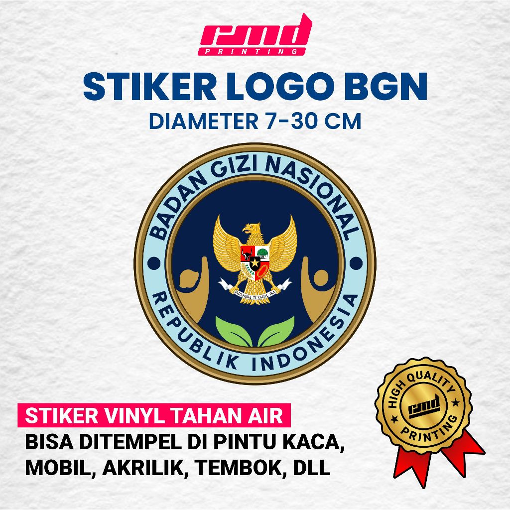 Jual Stiker Logo BGN / Stiker SPPG / Stiker Badan Gizi Nasional ...