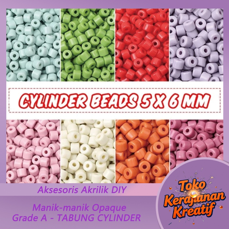 Jual Manik-manik Opaque Grade A - TABUNG CYLINDER | Shopee Indonesia