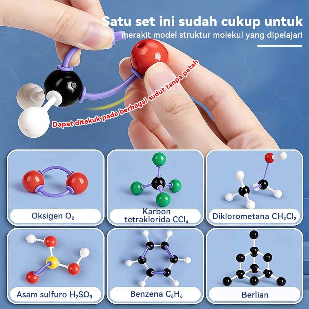 Jual BOBO Model Struktur Molekul Kimia 136Pcs/304Pcs Mainan Edukasi ...