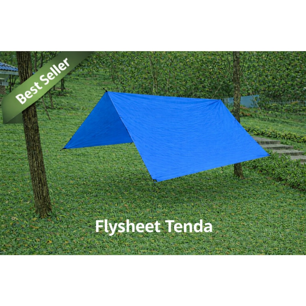 Flysheet tenda ukuran 2 mtr x 1,5 mtr perlindungan debu dan hujan