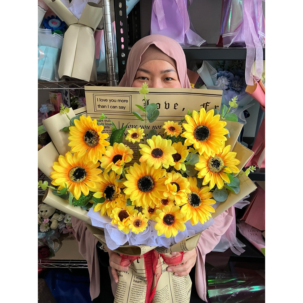 Jual Buket Bunga Matahari / Bouquet Wisuda / Buket Anniversari ...