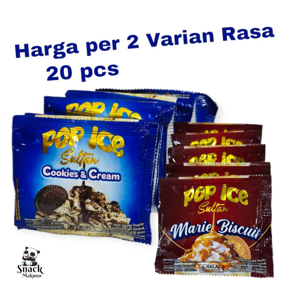 Jual POP ICE SULTAN POP ICE VIRAL COOKIES&CREAM DAN MARIE BISCUIT HARGA ...
