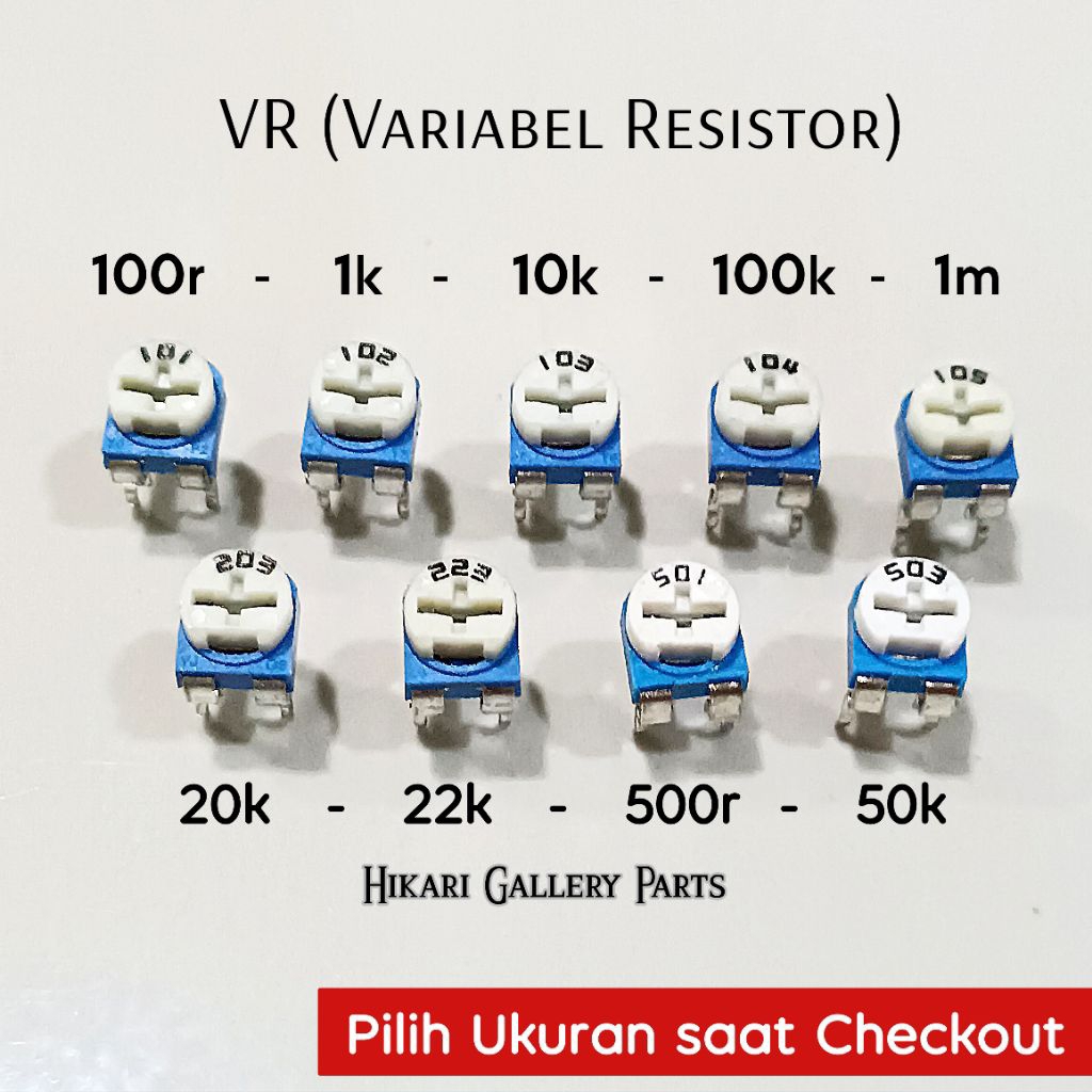 Jual VR Variabel Resistor 100r - 50k ohm TRIMPORT TRIMMER 101 TRIMPOT ...