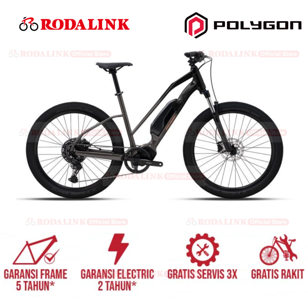 Polygon Sepeda Elektrik Kalosi Lanes Evo Shimano Low Step - Sepeda E-Bike Urban Pedal Assist Stylish