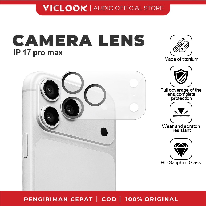 Jual VICLOOK Acrylic Crystal Clear Camera Lens Protector Fit for iPhone ...