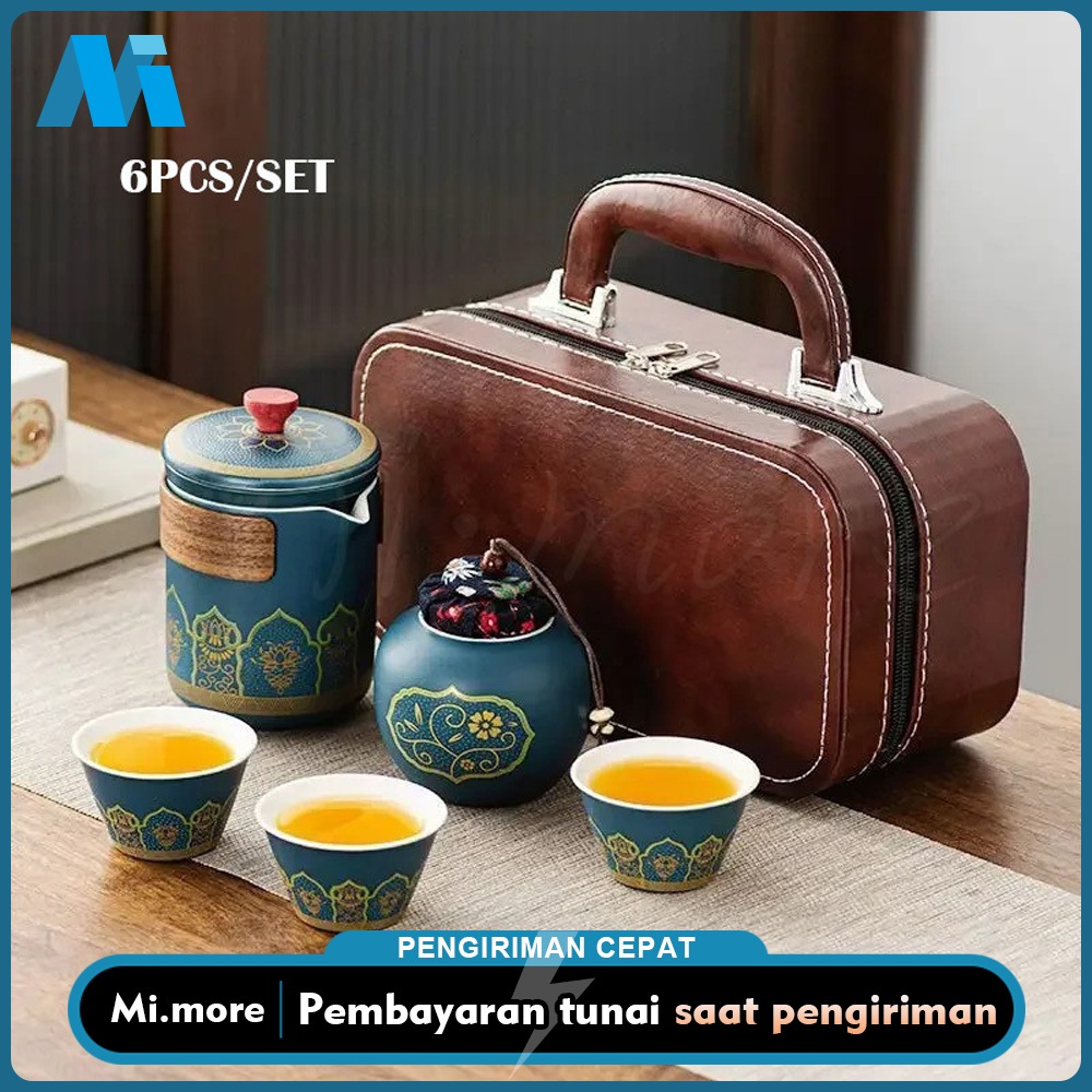 Jual Mi.more Tea Pot Sets 6Pcs/Set Premium Keramik Lengkap Hampers Kado ...