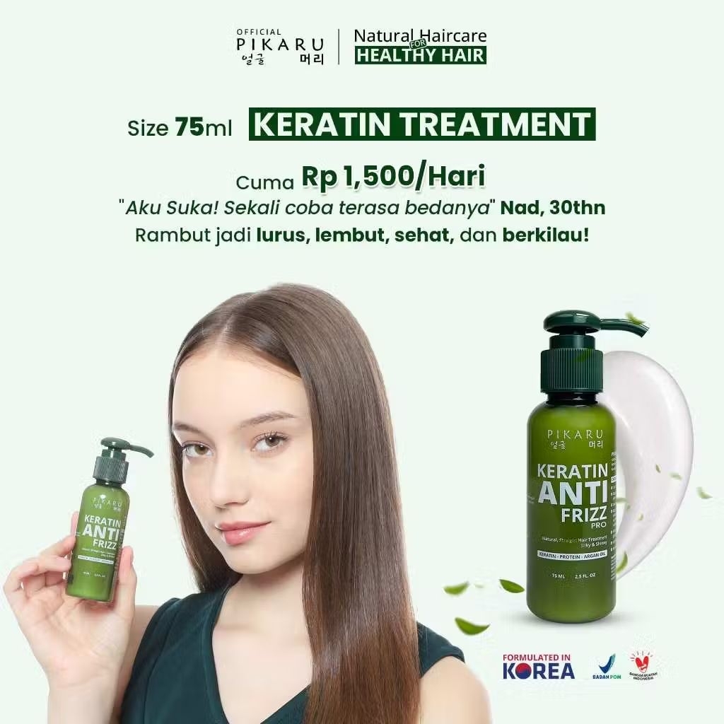 Jual Pikaru Keratin Hair Treatment Anti Frizz - Cream Pelurus Rambut di ...
