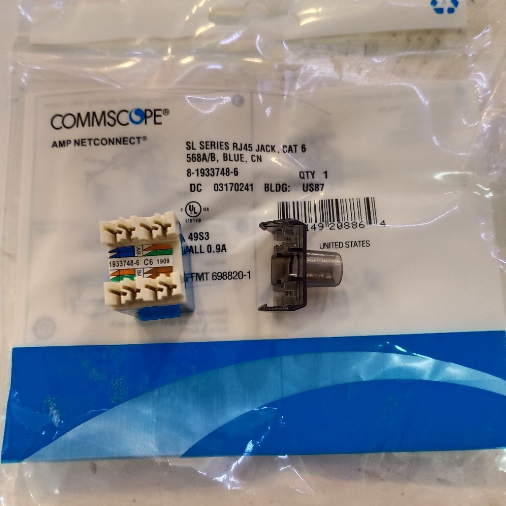 Jual COMMSCOPE Modular Jack RJ45 Cat.6 / Modular Data RJ45 Cat.6 ...