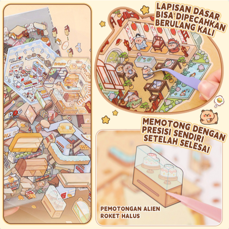 Jual [READY] Sticker Book DIY 3D Premium Satisfying Decoration ...
