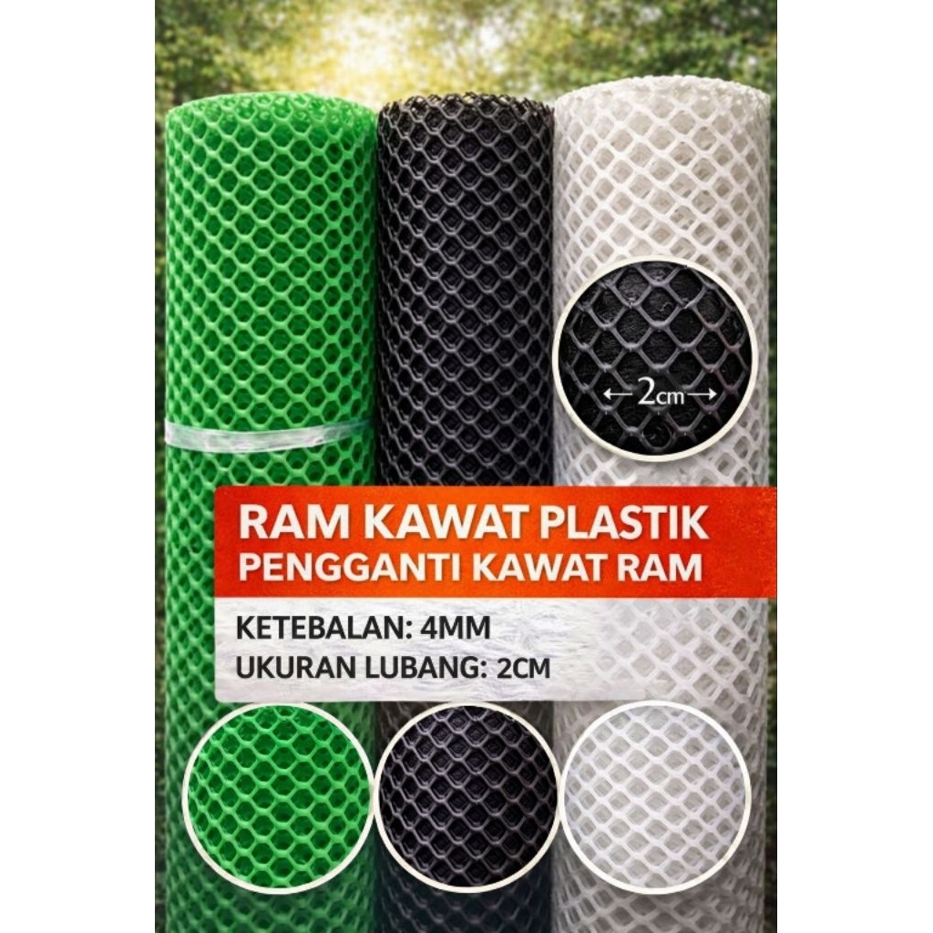Jual jaring ram plastik HDPE, multifungsi, panjang 125cm, lebar 50cm ...