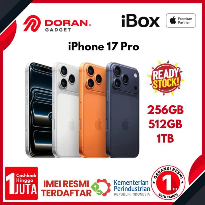 APPLE iPhone 17 Pro 256GB 512GB 1TB A19 Pro 6.3" OLED 120Hz Resmi IBOX GDN DIGIM