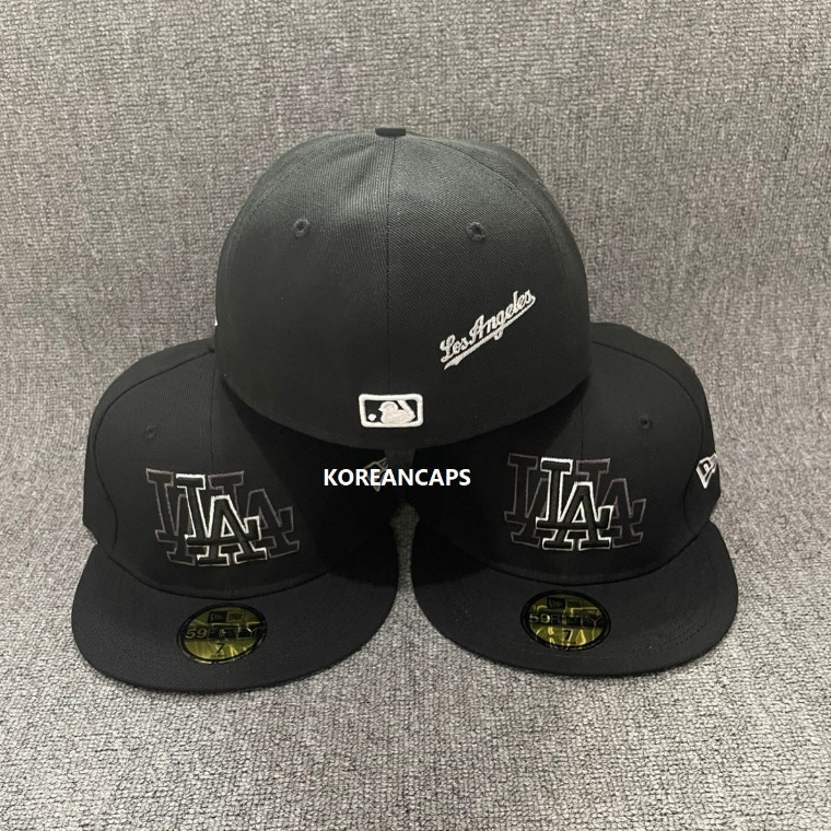 Jual Topi Snapback Fitted LA Los Angeles Dodgers Triple Logo List White ...