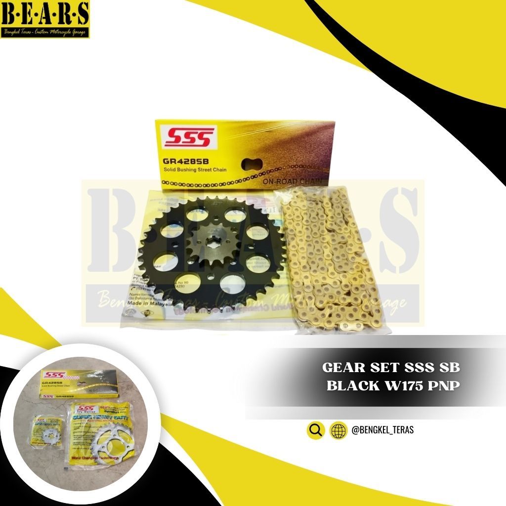 Jual Paket Gear dan rantai set Kawasaki W175 SSS Black | Shopee Indonesia