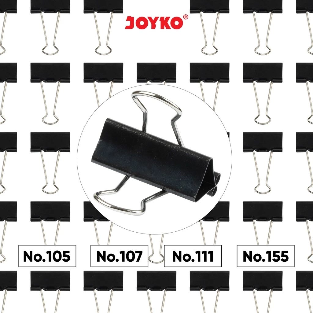 Jual Binder Clip Klip Penjepit Kertas Joyko Black 105 ~ 155 | Shopee ...