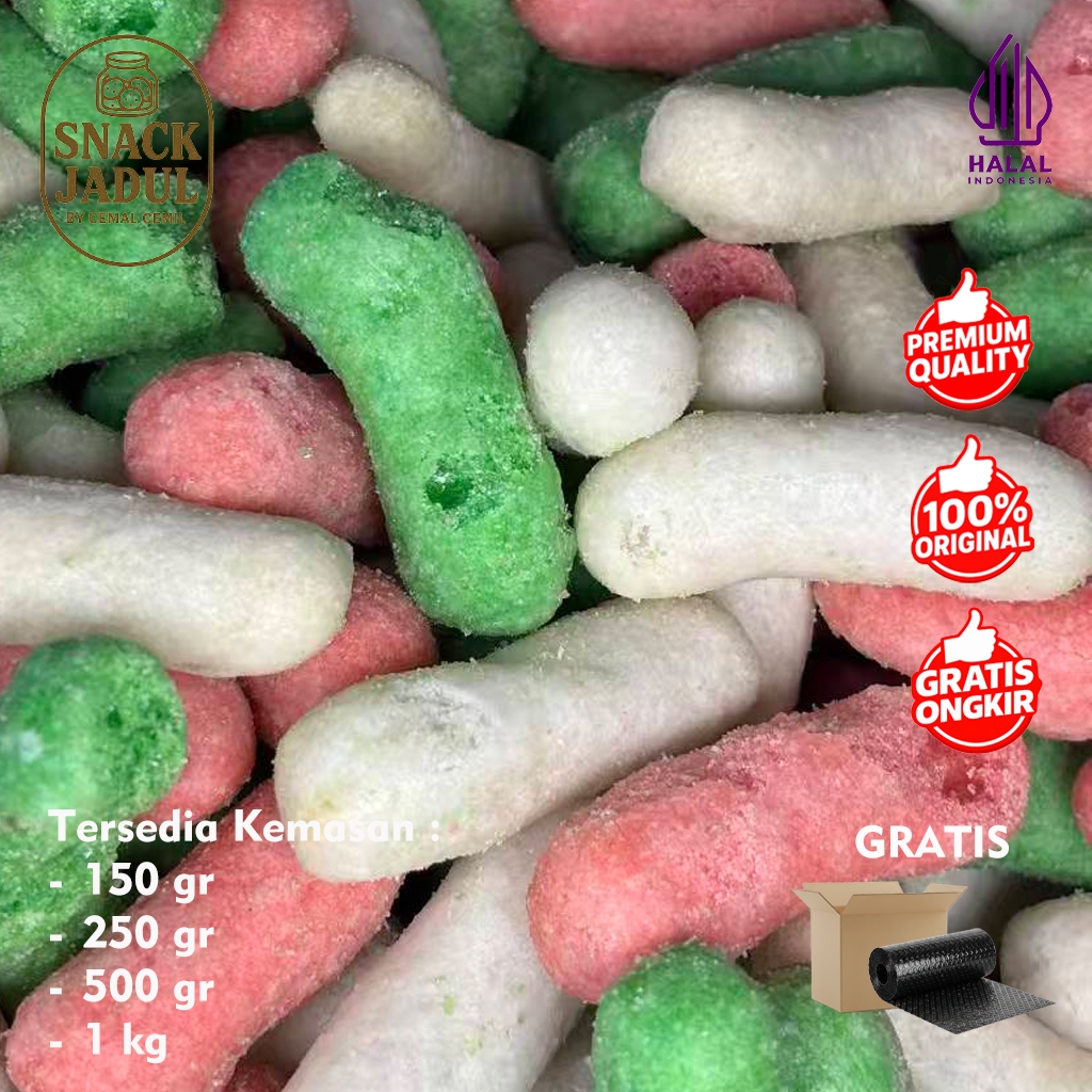 Jual Snack Jadul-Ready Roti Tai Kucing Pilus Warna Warni 250 Gram ...