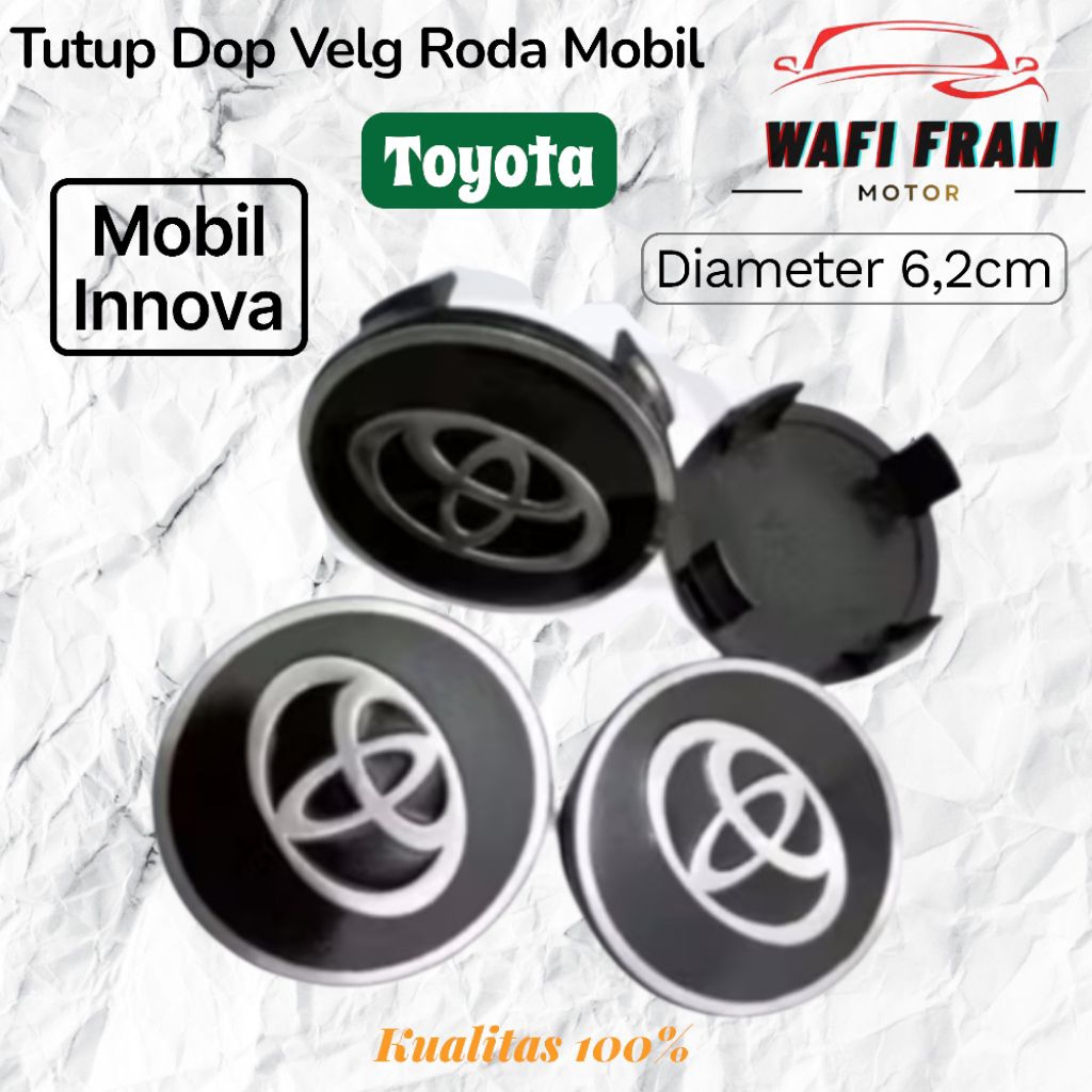 Jual Dop velg tutup as roda mobil kijang Innova plat diameter 6, 2cm ...