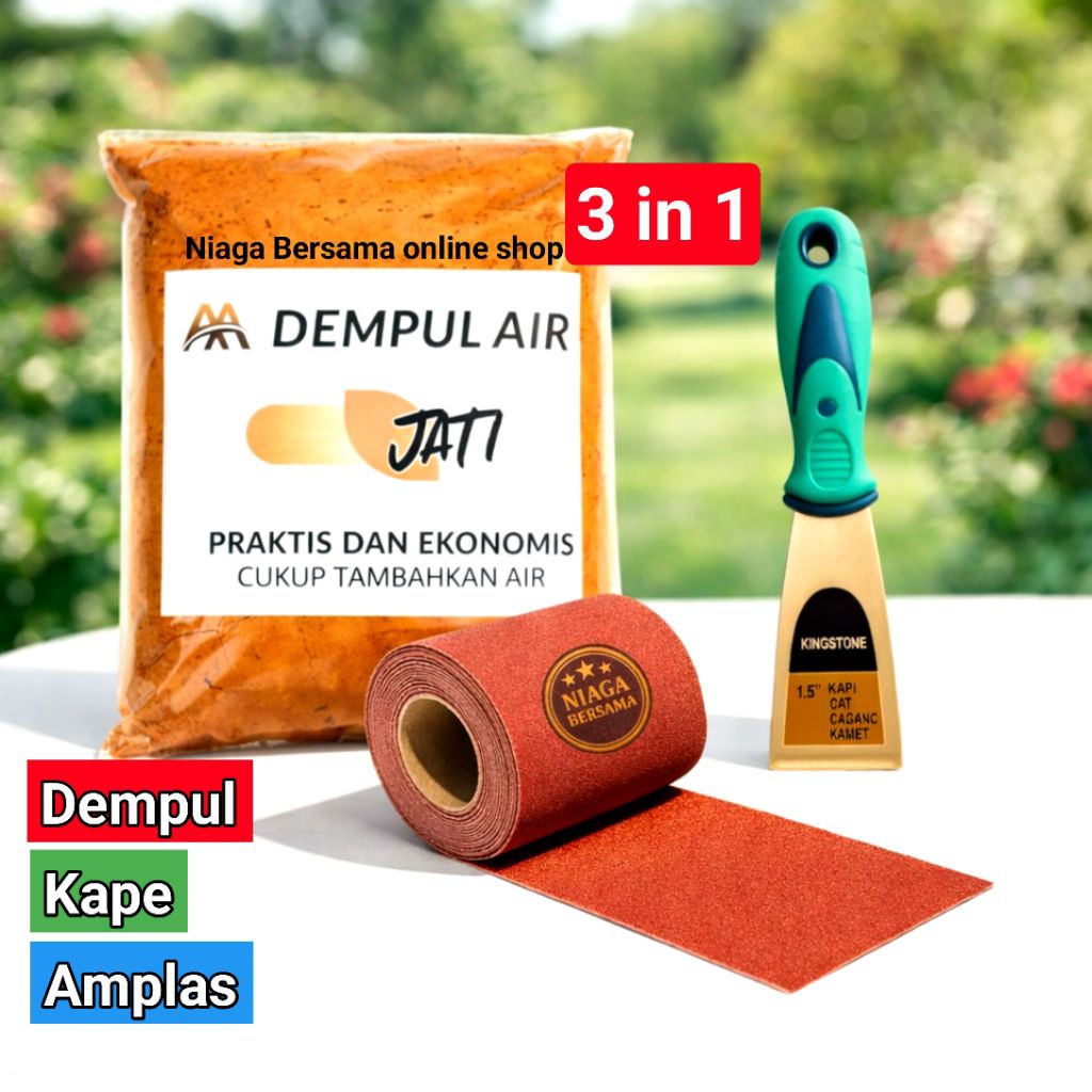 Jual Dempul Kayu Jati Mahoni 1 Kg Plus Kape Dan Amplas Paket DIY ...