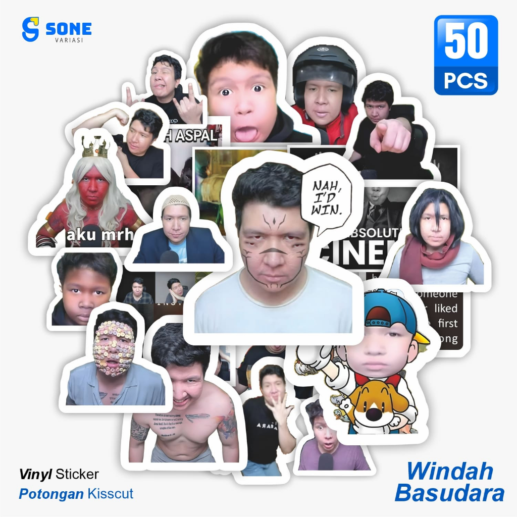 Jual Sticker Windah Basudara Meme Aesthetic | Stiker Lucu YouTuber ...