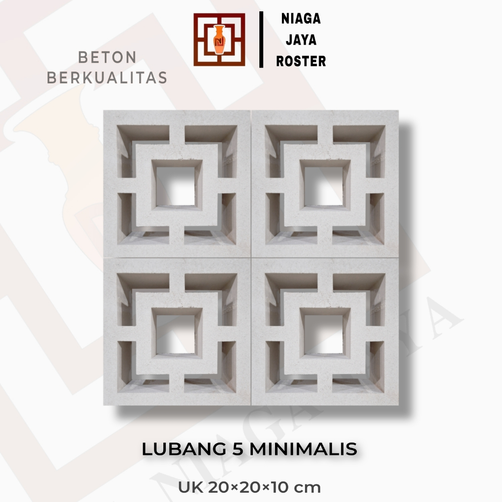 Jual NIAGA JAYA ROSTER - Roster Beton Minimalis Ukuran 20x20cm, Loster ...