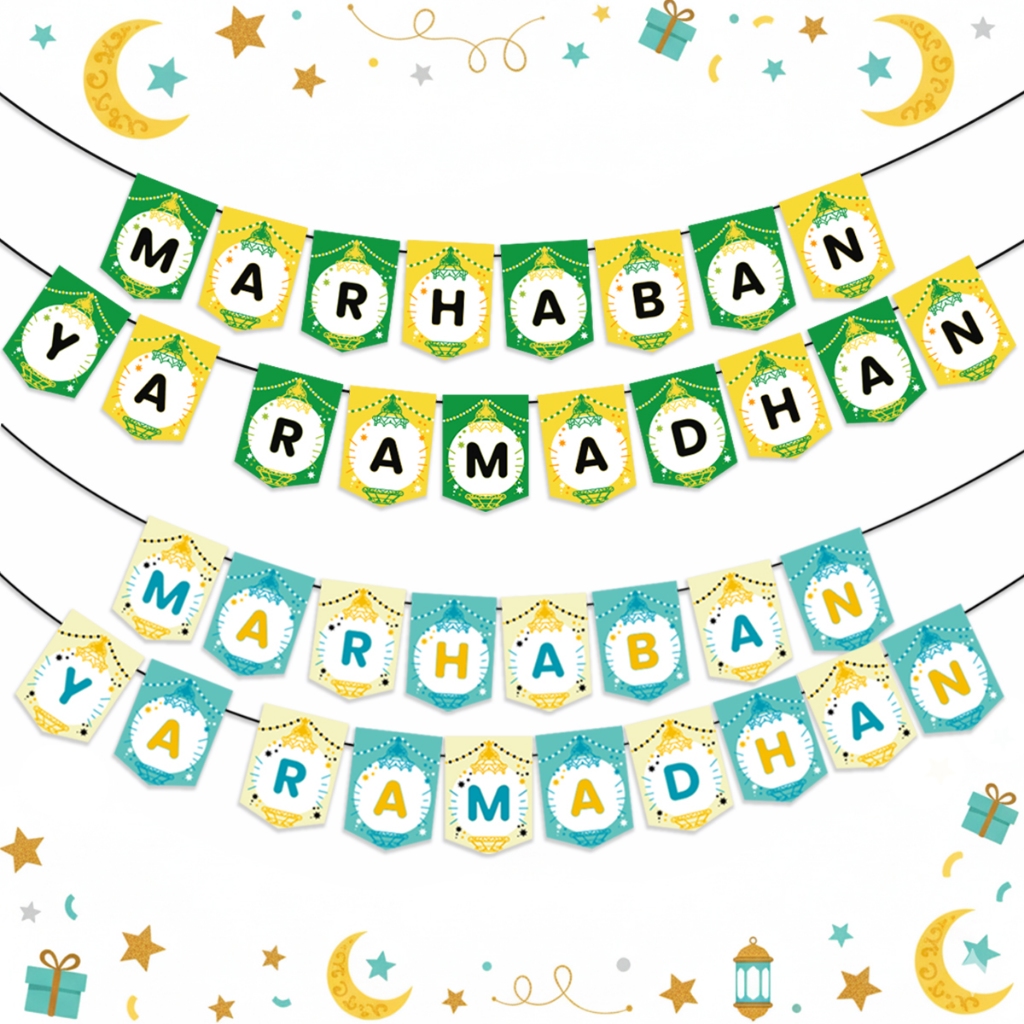 Jual Banner Dekorasi Lebaran Backdrop Eid Mubarak - Hiasan Idul Fitri ...