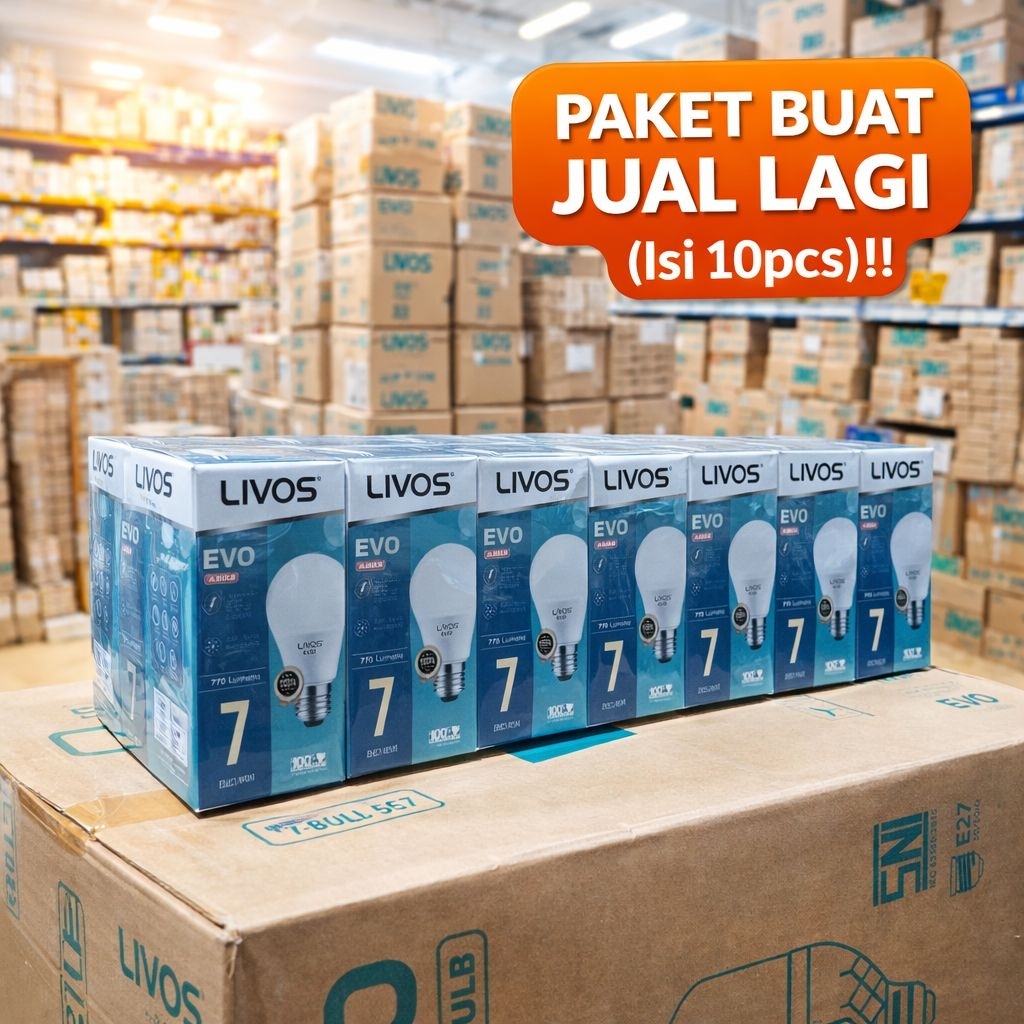 Jual LED LIVOS A BULB 7WATT(PAKET 10PCS) | Shopee Indonesia