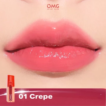 OMG OH MY GLAM Glassy Lip Tint 2g Lip Tint Warna Intense Tahan 12 Jam