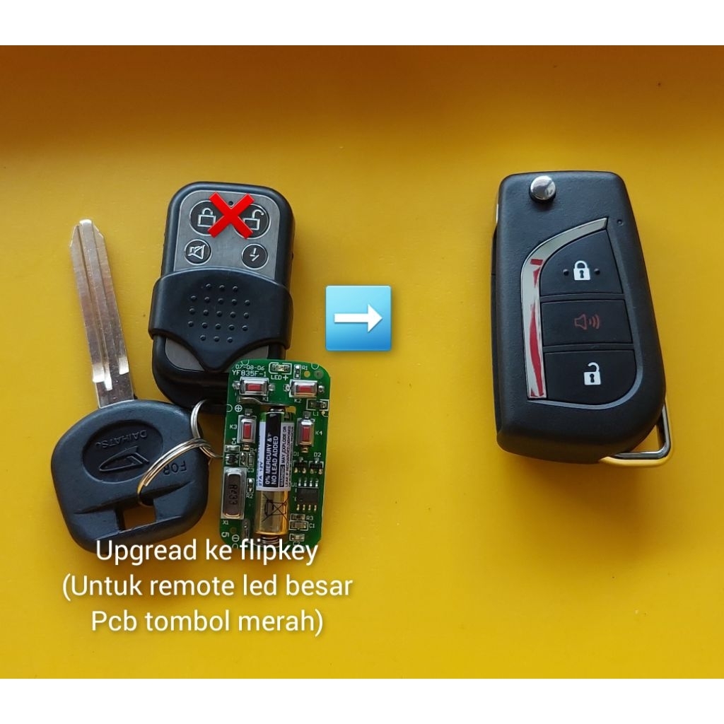 Jual Kunci remote flipkey Daihatsu terios xenia Luxio ayla grandmax ...