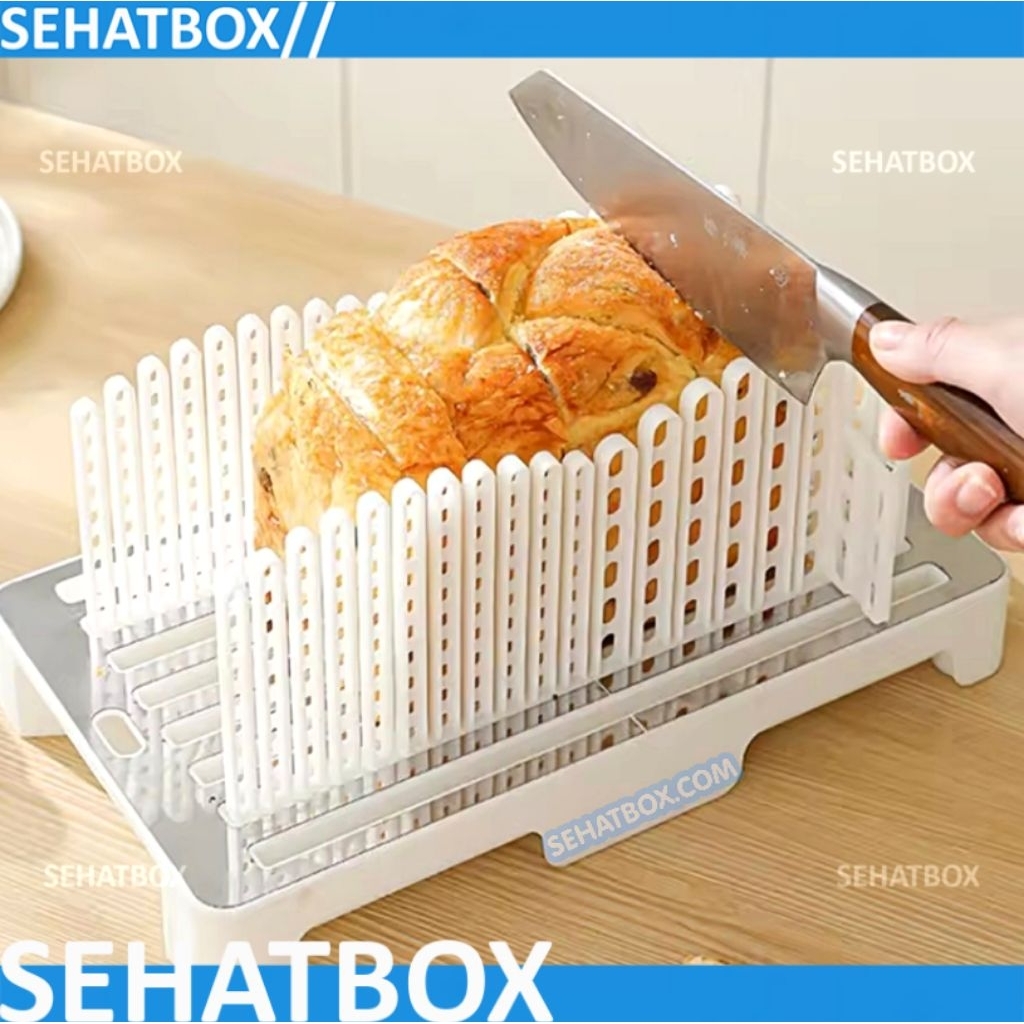 Jual Bread Toast Slicer Aligner SEHATBOX Alat Pelurus Potongan Roti ...