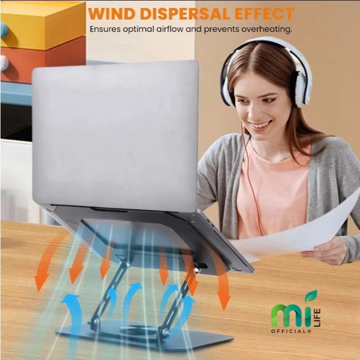 MILIFE Laptop Stand Rotation 360 Tablet Holder Carbon Steel Foldable - foto 1