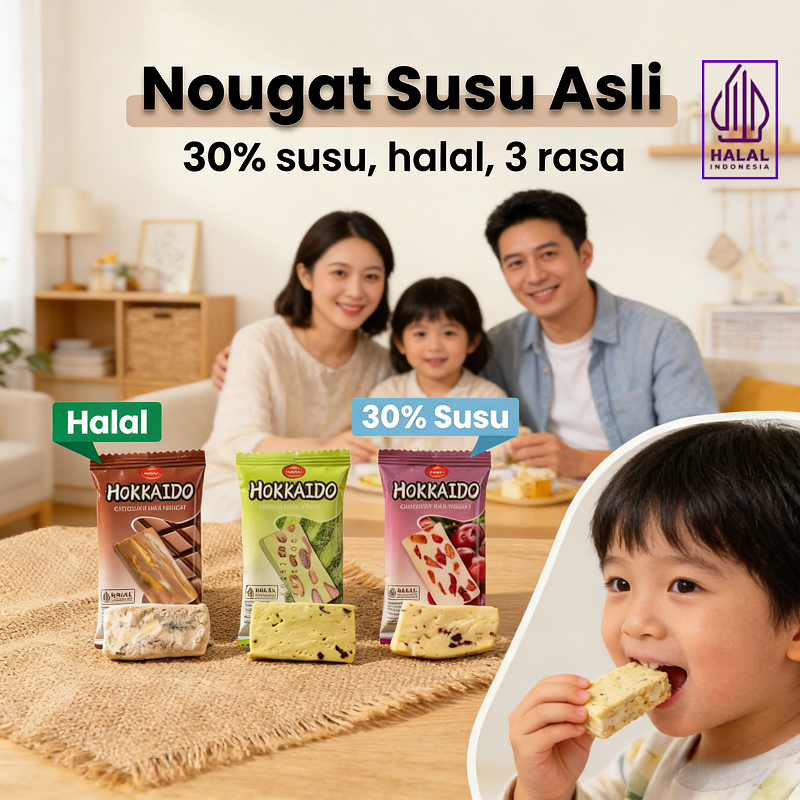 Jual COD Nougat Susu Asli HOKKAIDO 25pcs – 30% Susu Sapi Segar, Halal ...